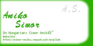 aniko simor business card